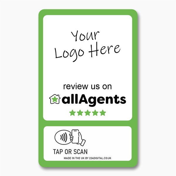 All Agents Review Card - Tap and Scan - 224 DIGITAL