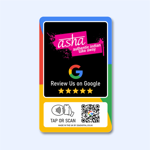 Custom Branded Google Review Card - Tap and Scan - 224 DIGITAL
