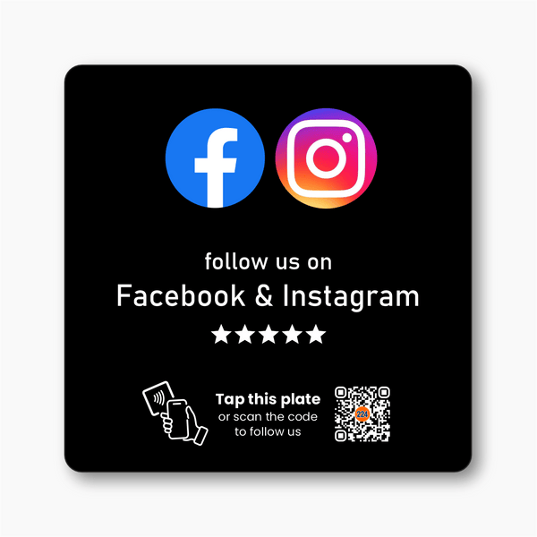 Facebook & Instagram Review & Follow Plate - 224 DIGITAL