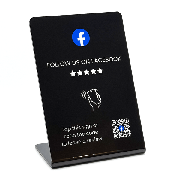 Facebook Tap to Follow Cafe Stand - Modern Design - 224 DIGITAL