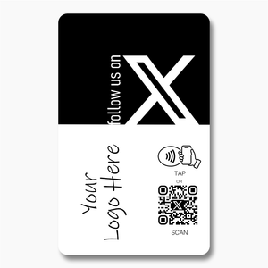 Follow us on X Card - Tap and Scan - 224 DIGITAL