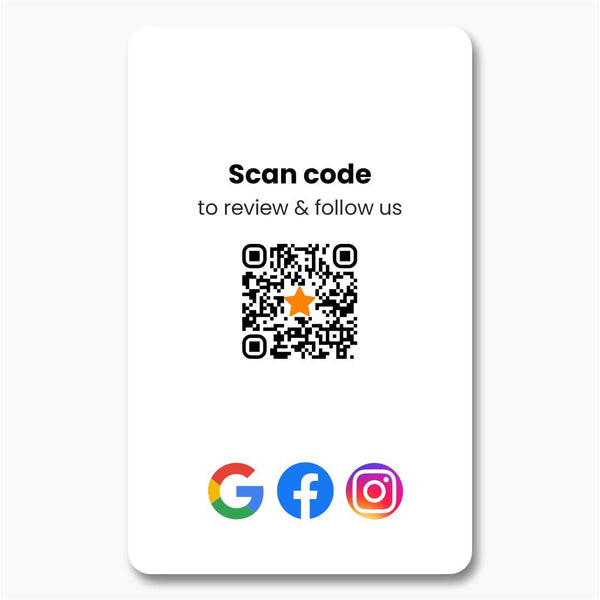 Google & Facebook and Instagram Review & Follow Card - 224 DIGITAL