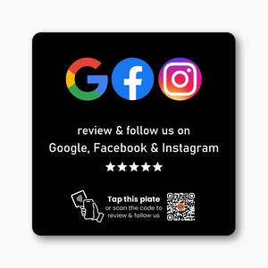 Google, Facebook & Instagram Review & Follow Plate - 224 DIGITAL