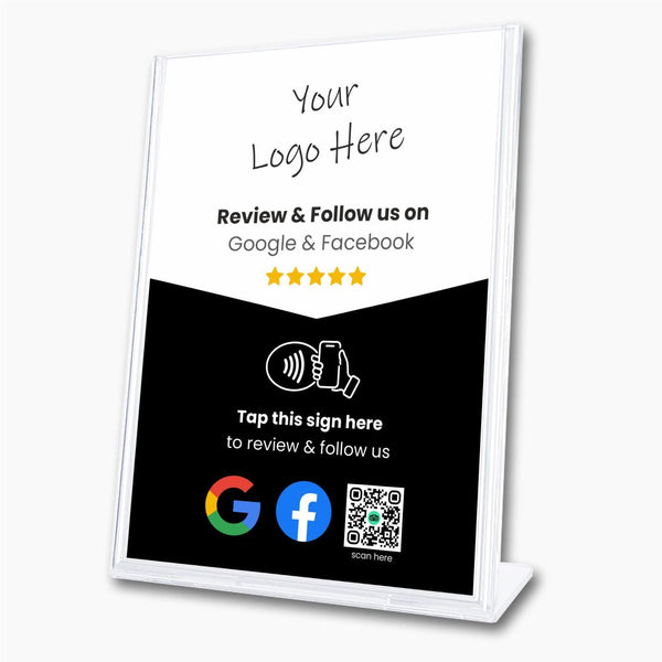 Google & Facebook Multilink Review & Follow Sign - 224 DIGITAL