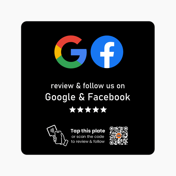 Google & Facebook Review & Follow Plate - 224 DIGITAL