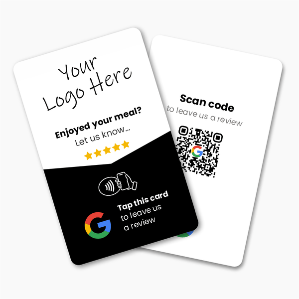 Google Restaurant Review Card & A6 Sign Bundle - Custom Branded - Tap and Scan - 224 DIGITAL