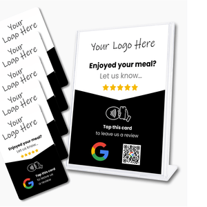 Google Restaurant Review Card & A6 Sign Bundle - Custom Branded - Tap and Scan - 224 DIGITAL