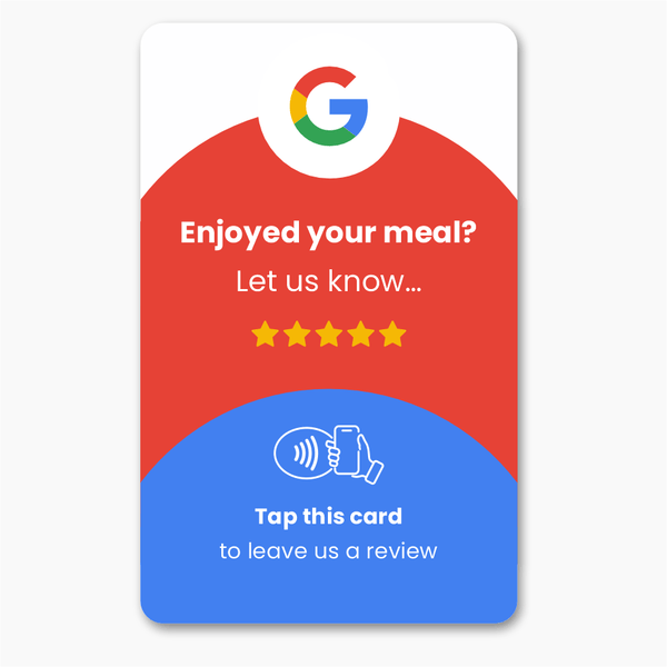 Google Restaurant Review Card & A6 Sign Bundle - Tap and Scan - 224 DIGITAL