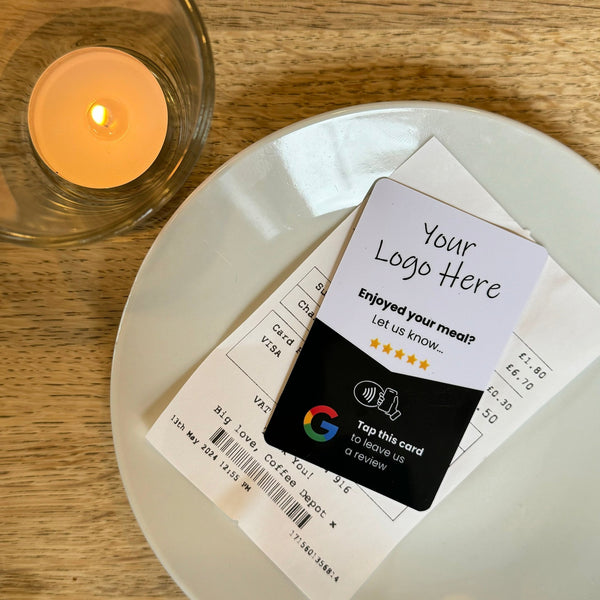 Google Restaurant Review Card - Custom Branded - Tap and Scan - 224 DIGITAL