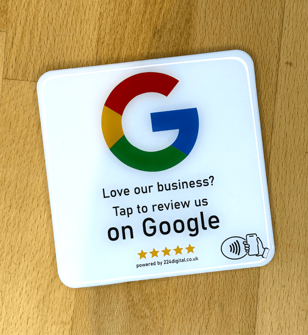 Google Review Plate - Self Adhesive - NFC only - 224 DIGITAL
