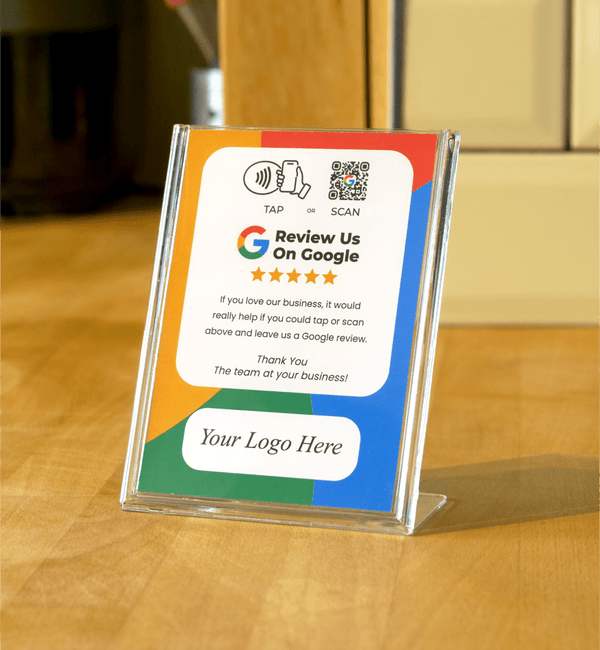 Google Review Sign - Custom Logo - Tap or Scan - 224 DIGITAL