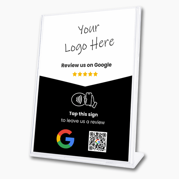 Google Review Sign - Custom Logo - Tap or Scan - 224 DIGITAL