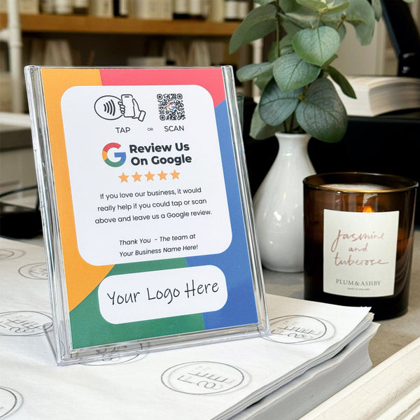 Google Review Sign - Custom Logo - Tap or Scan - 224 DIGITAL