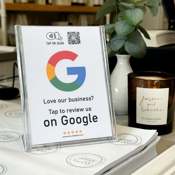 Google Tap to Review Sign - 224 DIGITAL