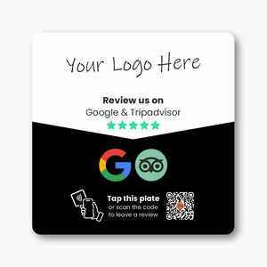 Google & Tripadvisor Review Plate - Custom Logo - 224 DIGITAL