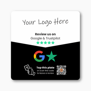 Google & Trustpilot Review Plate - Custom Logo - 224 DIGITAL