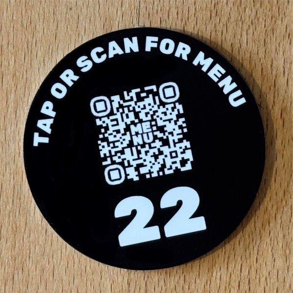 Menu Table Tag - NFC & QR Code Enabled + Review Platforms and Socials - 224 DIGITAL