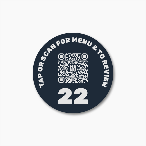 Menu Table Tag - NFC & QR Code Enabled + Review Platforms and Socials - 224 DIGITAL