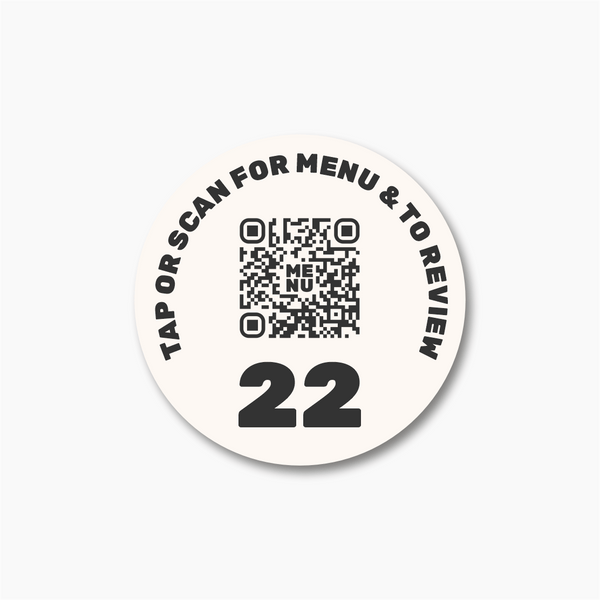 Menu Table Tag - NFC & QR Code Enabled + Review Platforms and Socials - 224 DIGITAL
