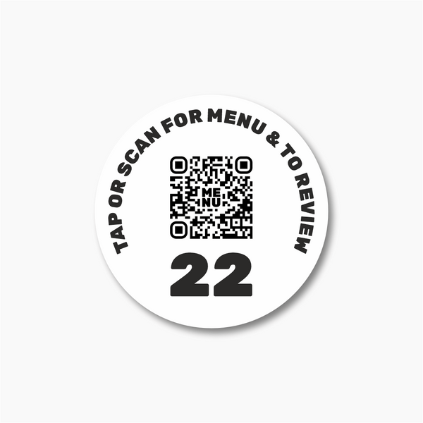 Menu Table Tag - NFC & QR Code Enabled + Review Platforms and Socials - 224 DIGITAL