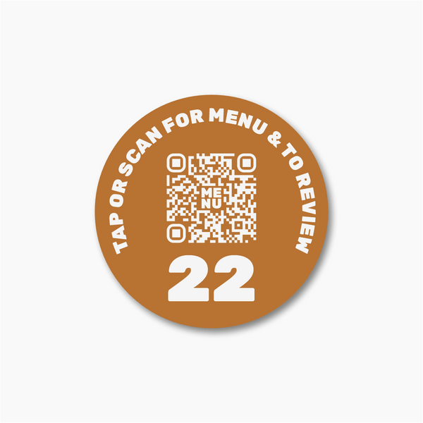 Menu Table Tag - NFC & QR Code Enabled + Review Platforms and Socials - 224 DIGITAL