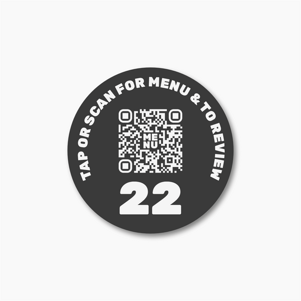 Menu Table Tag - NFC & QR Code Enabled + Review Platforms and Socials - 224 DIGITAL