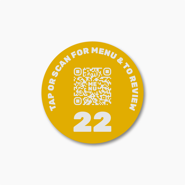 Menu Table Tag - NFC & QR Code Enabled + Review Platforms and Socials - 224 DIGITAL