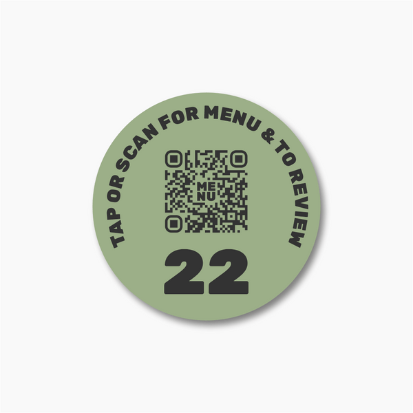 Menu Table Tag - NFC & QR Code Enabled + Review Platforms and Socials - 224 DIGITAL