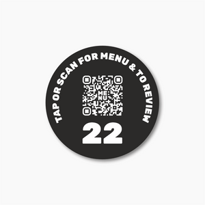Menu Table Tag - NFC & QR Code Enabled + Review Platforms and Socials - 224 DIGITAL