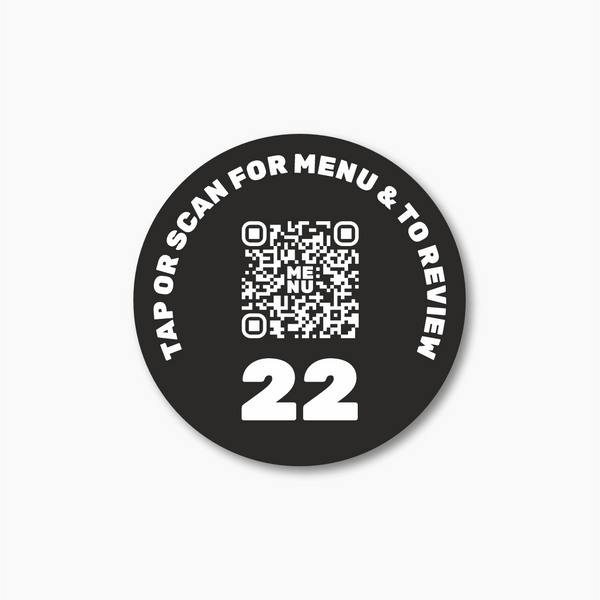 Menu Table Tag - NFC & QR Code Enabled + Review Platforms and Socials - 224 DIGITAL